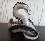 White snake statue - original handmade OOAK fantasy reptile