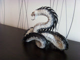 White snake statue - original handmade OOAK fantasy reptile