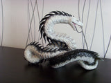 White snake statue - original handmade OOAK fantasy reptile