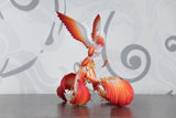 Fiery and white phoenix bird - original handmade OOAK