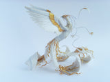 White phoenix bird - original handmade OOAK